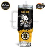 Personalized Boston Bruins Stanley Cup Peanuts 40oz Tumbler - Show your Bruins pride!