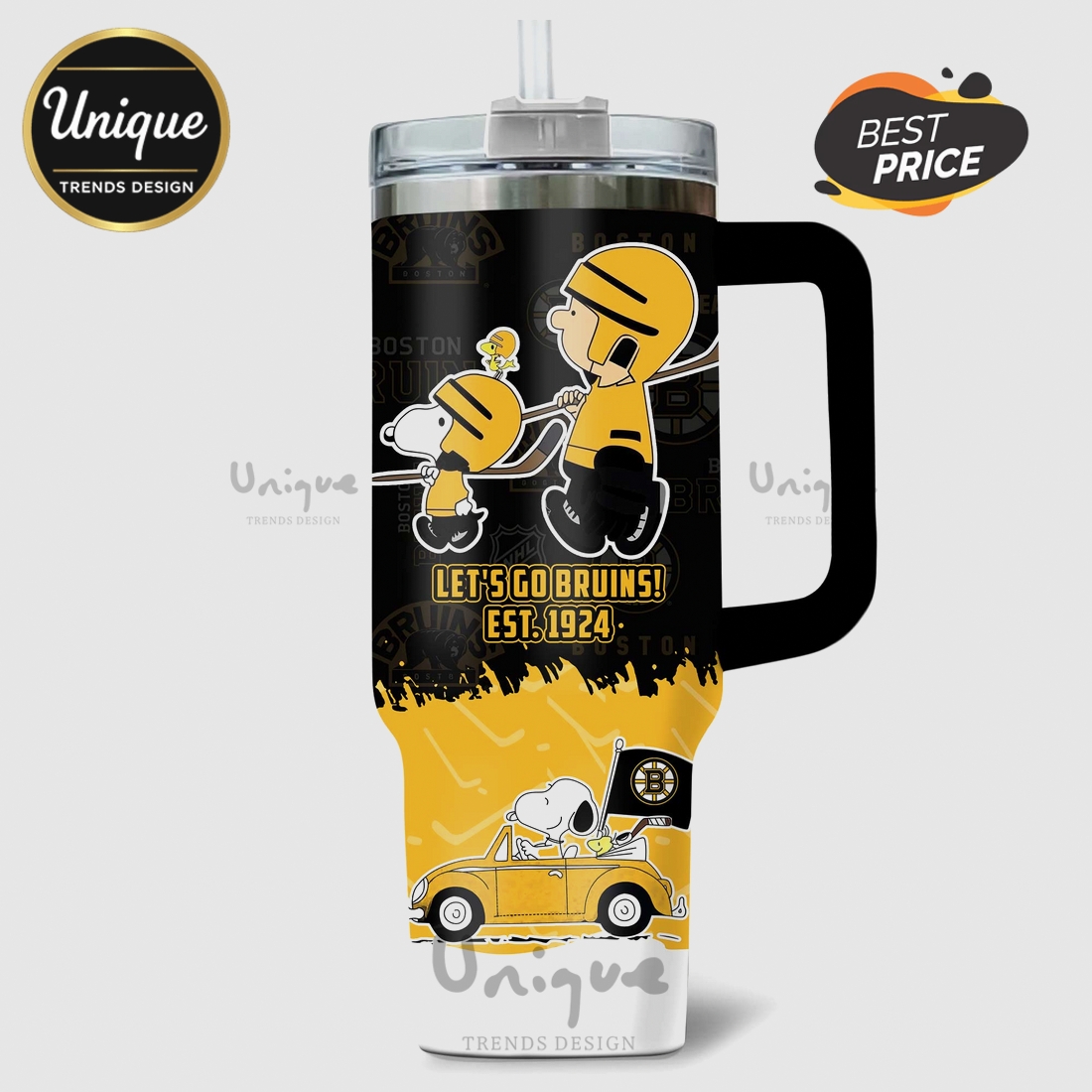 Boston Bruins Snoopy Stanley Cup Champions 40oz Tumbler Boston Bruins Snoopy Stanley Cup Champions 40oz Tumbler