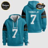Jaguars themed Hoodie with last name Thomas Jr and number 7!