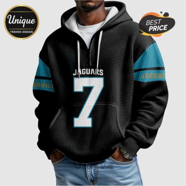 Brian Thomas Jr Jaguars  7 Waffle Quarter Zip Hoodie