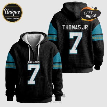 Brian Thomas Jr Jaguars  7 Waffle Quarter Zip Hoodie