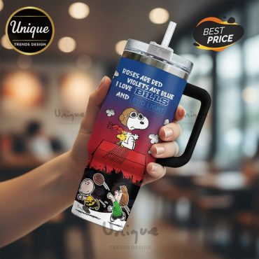 Buffalo Bills Snoopy Bud Light Personalized 40oz Tumbler