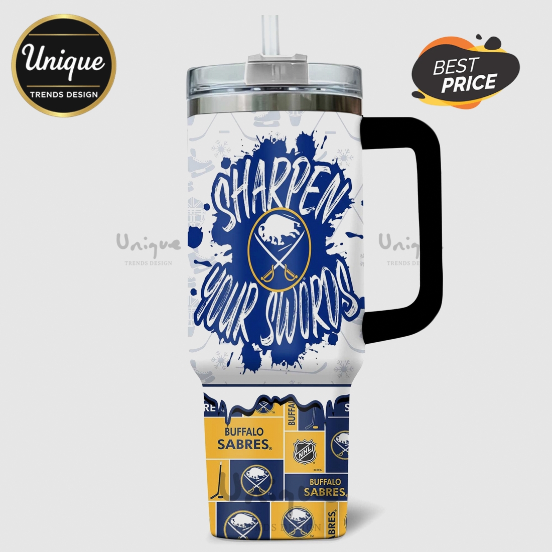 Buffalo Sabres Sharpen Your Swords 40oz NHL Stanley Tumbler Buffalo Sabres Sharpen Your Swords 40oz NHL Stanley Tumbler