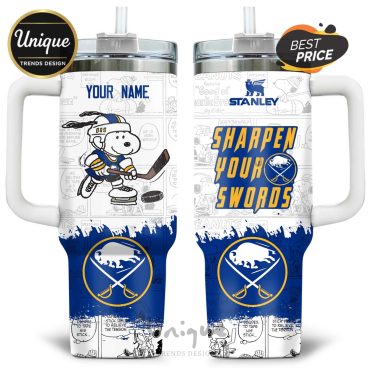 Buffalo Sabres Snoopy Hockey Fan Personalized 40oz Tumbler
