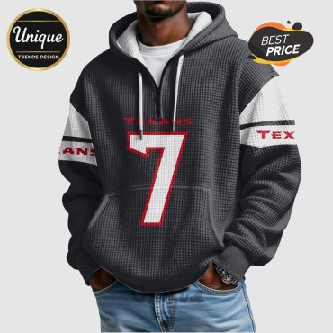 C.J. Stroud Houston Texans  7 Waffle Quarter Zip Hoodie