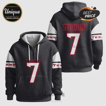 C.J. Stroud Houston Texans  7 Waffle Quarter Zip Hoodie