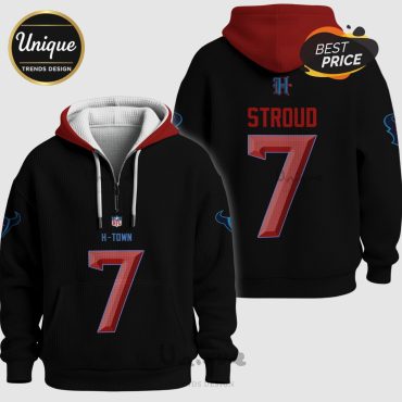 C.J. Stroud Houston Texans  7 Waffle Quarter Zip NFL Hoodie