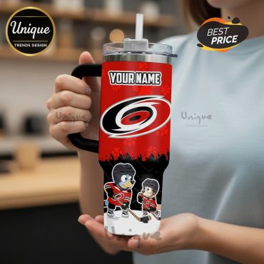 Carolina Hurricanes Bluey NHL Personalized 40oz Tumbler