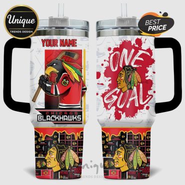 Chicago Blackhawks One Goal NHL 40oz Stanley Style Tumbler