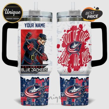 Columbus Blue Jackets Hockey Fan Theme 40oz Insulated Tumbler