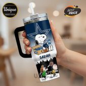 Dallas Cowboys Snoopy Bud Light 40oz Tumbler Personalized with Name