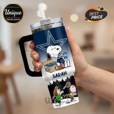 Dallas Cowboys Snoopy Bud Light Personalized 40oz Tumbler