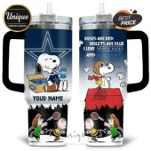 Dallas Cowboys Snoopy Bud Light 40oz Tumbler - Personalized with your name!