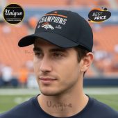 Dark blue cap with 'Champions' and a horse logo on the front, plus Super Bowl logo.!