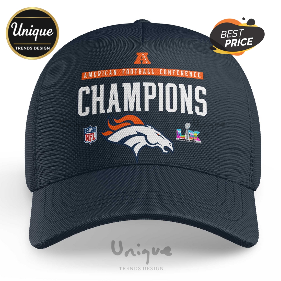 Denver Broncos AFC Champions Super Bowl Commemorative Cap Denver Broncos AFC Champions Super Bowl Commemorative Cap
