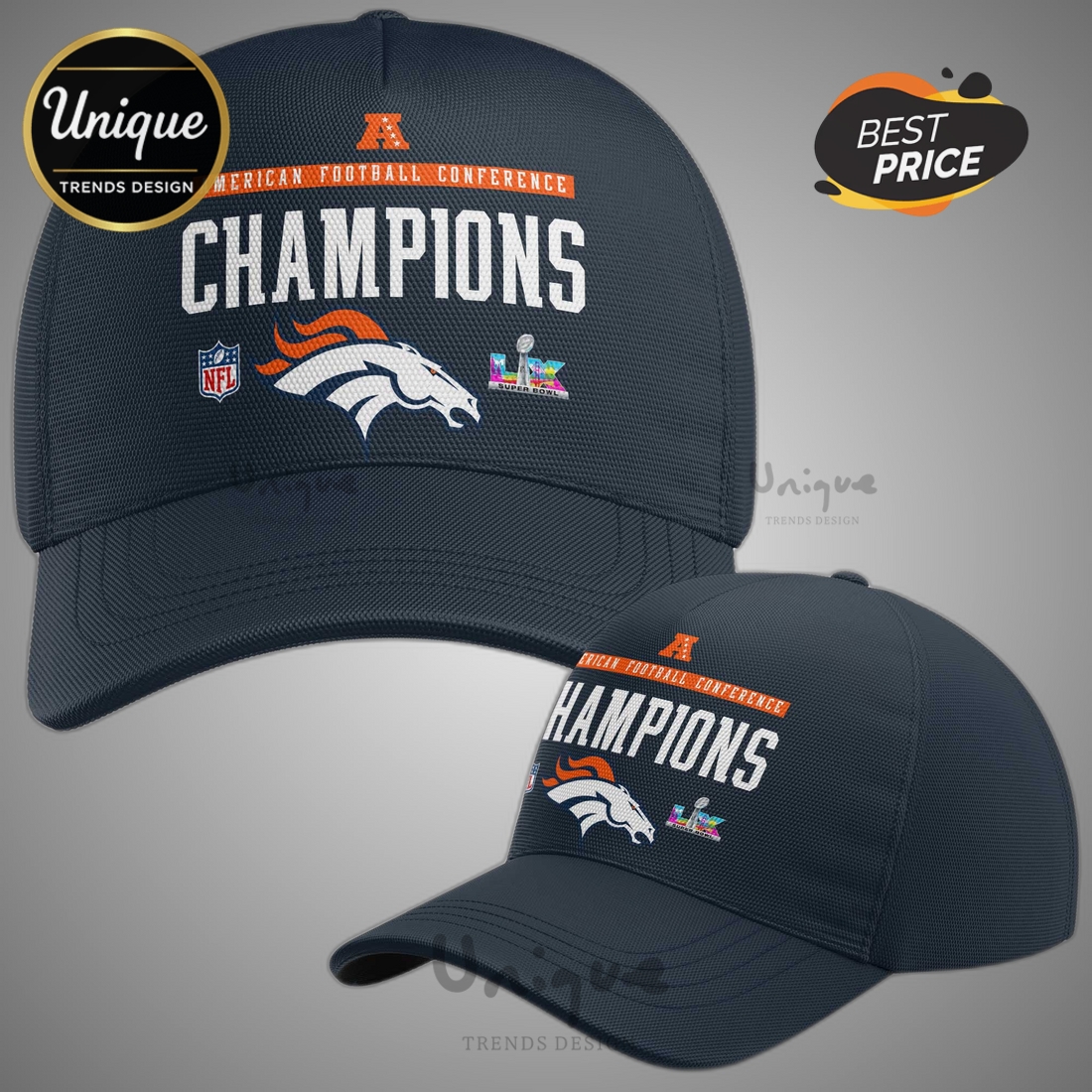Denver Broncos AFC Champions Super Bowl Commemorative Cap Denver Broncos AFC Champions Super Bowl Commemorative Cap