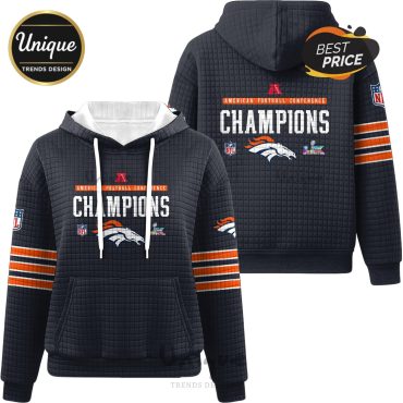 Denver Broncos American Football Conference Champions Waffle Hoodie