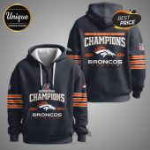 Denver Broncos 2025-2026 Champions hoodie, front and back views.!