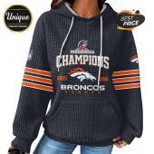 Denver Broncos Champions 2025 2026 hoodie features team colors, logo, and 'Champions' text.!
