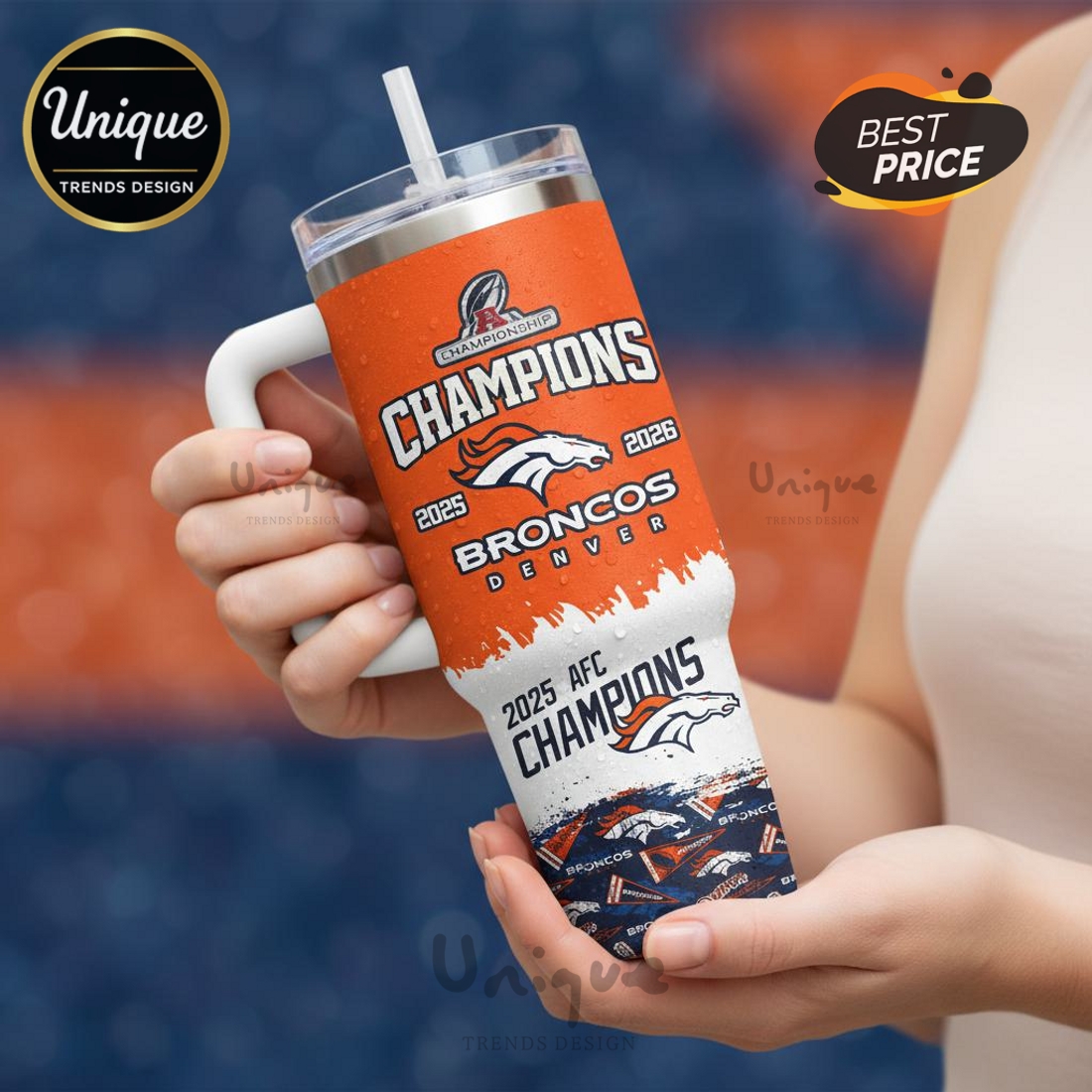 Denver Broncos Champions 2026 NFL Football Fan Gift Tumbler Denver Broncos Champions 2026 NFL Football Fan Gift Tumbler
