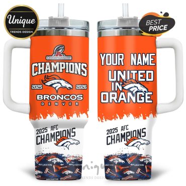 Denver Broncos Champions 2026 NFL Football Fan Gift Tumbler