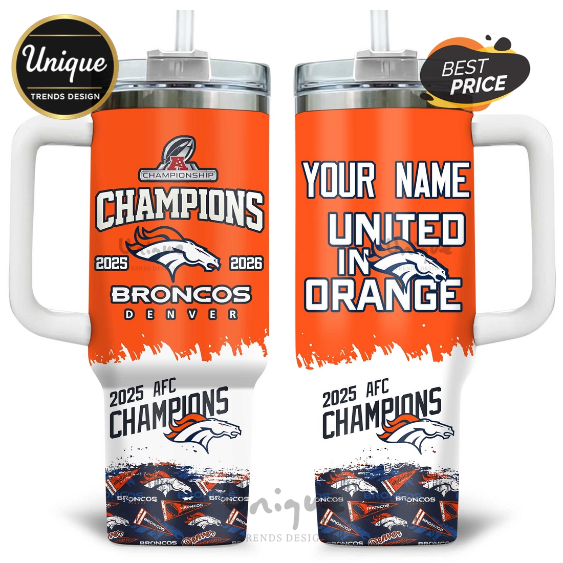 Denver Broncos Champions 2026 NFL Football Fan Gift Tumbler Denver Broncos Champions 2026 NFL Football Fan Gift Tumbler