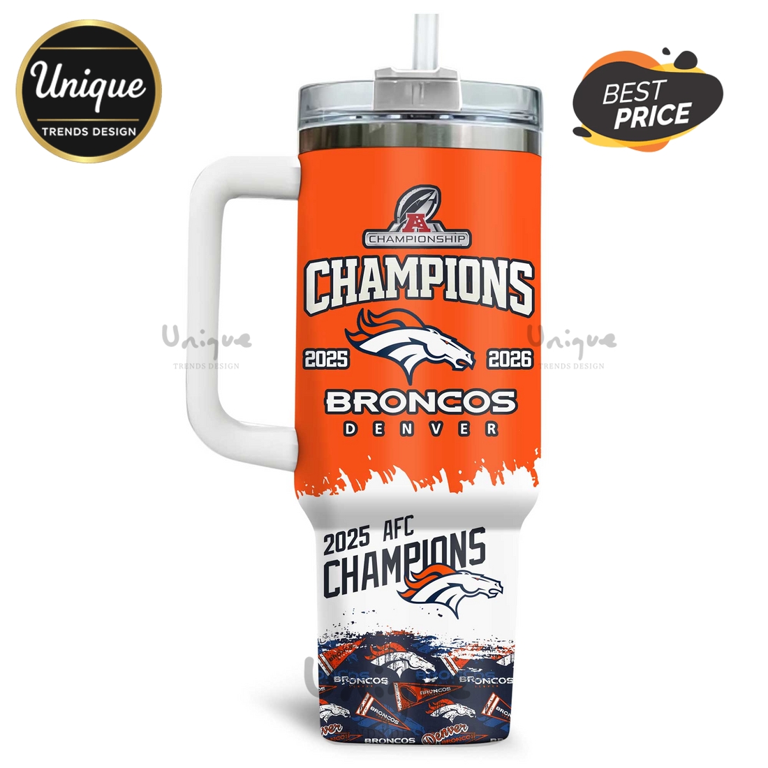 Denver Broncos Champions 2026 NFL Football Fan Gift Tumbler Denver Broncos Champions 2026 NFL Football Fan Gift Tumbler
