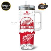 Personalized Detroit Red Wings Snoopy Hockeytown Stanley Tumbler. Show your team pride!