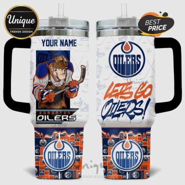 Edmonton Oilers Let’s Go Oilers! NHL Hockey Fan 40oz Tumbler