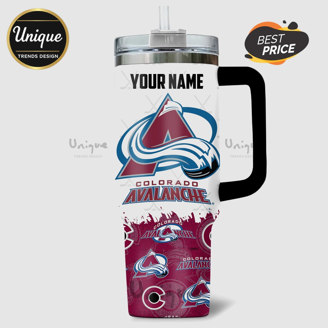 Find A Way Colorado Avalanche NHL 40oz Stanley Style Tumbler Find A Way Colorado Avalanche NHL 40oz Stanley Style Tumbler