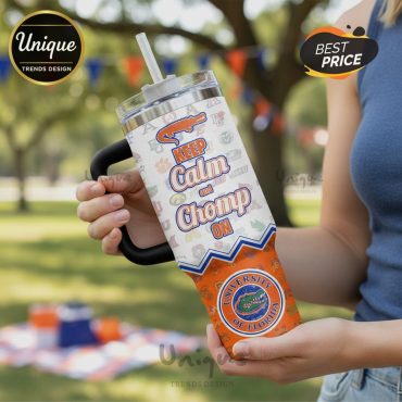 Florida Gators Basketball Slogan 40oz Stanley Style Tumbler