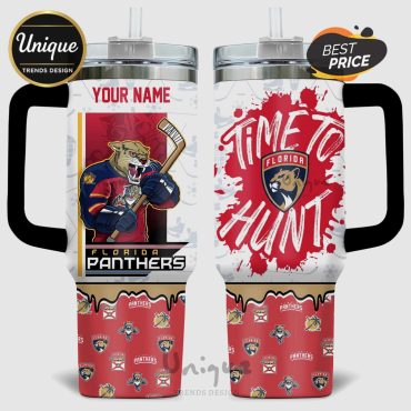 Florida Panthers Time To Hunt 40oz Stanley Style Tumbler