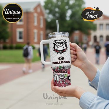 Georgia Bulldogs Basketball 40oz Stanley Tumbler