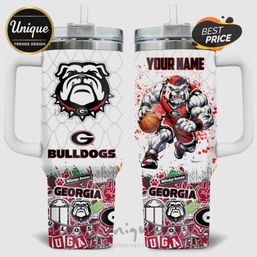 Georgia Bulldogs Basketball 40oz Stanley Tumbler