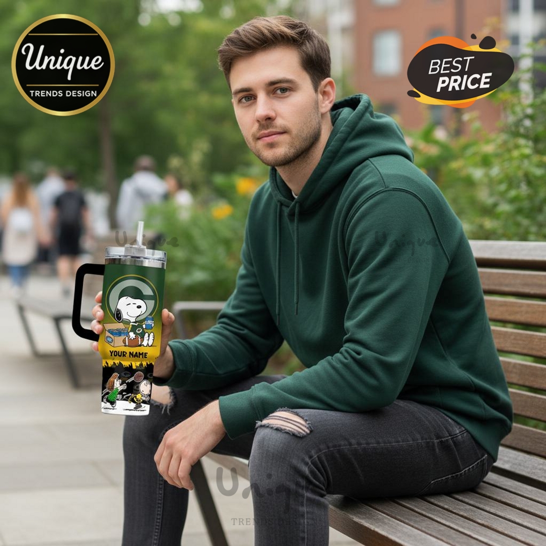 Green Bay Packers Snoopy Roses are Red Personalized Tumbler Green Bay Packers Snoopy Roses are Red Personalized Tumbler