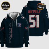 Houston Texans Anderson Jr #51 hoodie with team logo and colors!