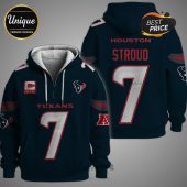 Hoodie featuring 'TEXANS' and number '7' on the front, 'HOUSTON', 'STROUD' and number '7' on the back.!