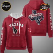 Houston Texans hoodie with logo and Texas state shape graphic!
