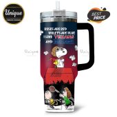 Personalized Houston Texans Snoopy Bud Light 40oz Tumbler - Show your team spirit!