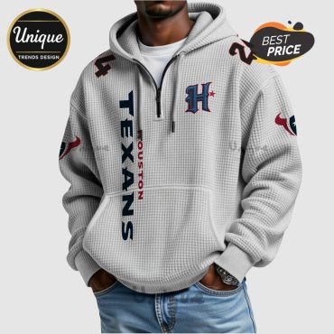Houston Texans Stingley Jr. 24 NFL Quarter Zip Waffle Hoodie Houston Texans Stingley Jr. 24 NFL Quarter Zip Waffle Hoodie