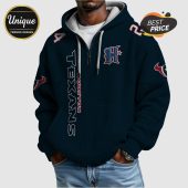 Houston Texans themed hoodie with team logos and text 'TEXANS' and 'HOUSTON'.!