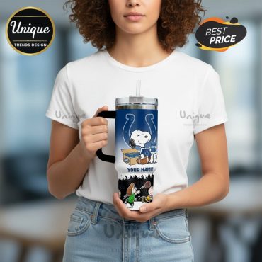 Indianapolis Colts Snoopy and Charlie Brown Tumblers 40oz