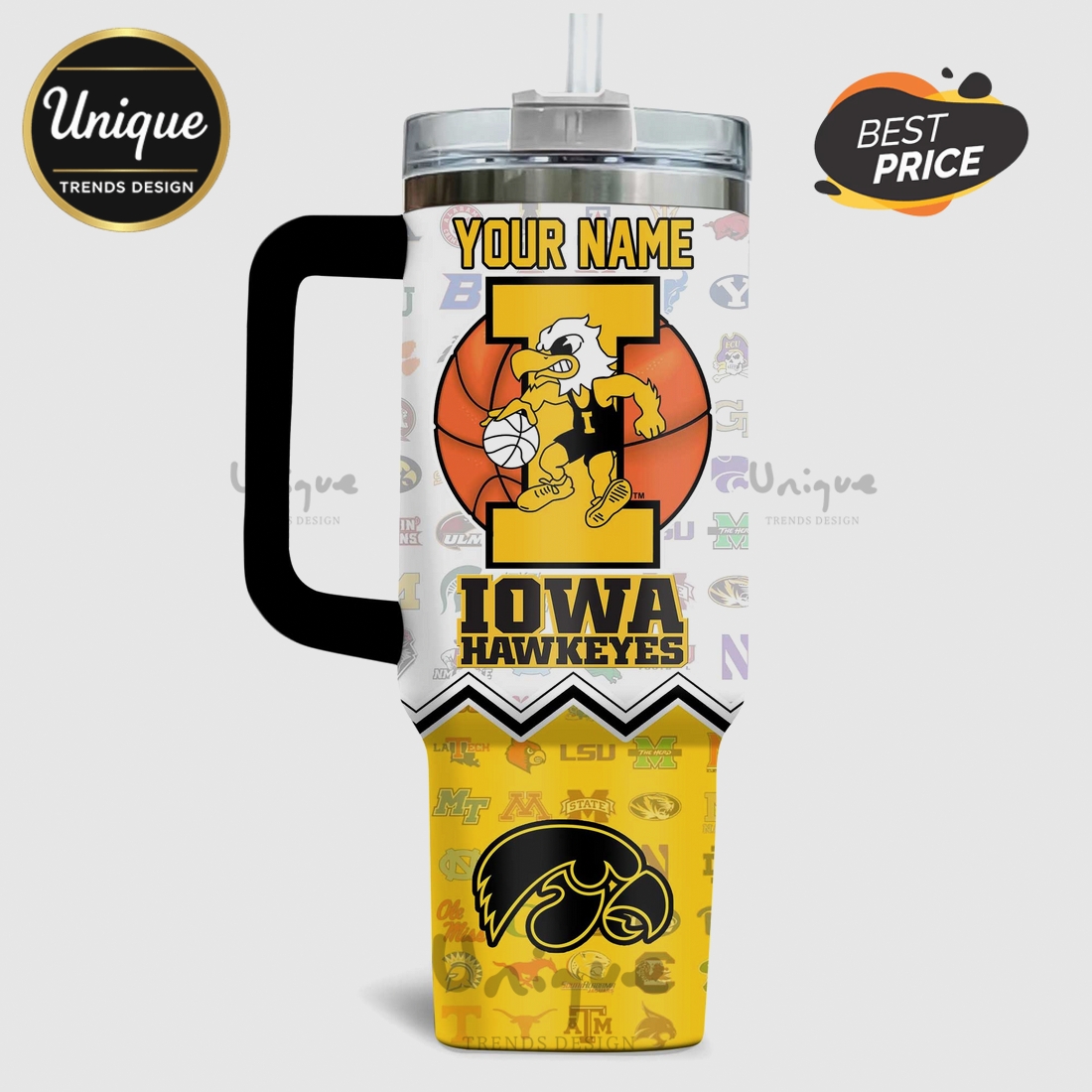 Iowa Hawkeyes Basketball Slogan 40oz Stanley Tumbler Iowa Hawkeyes Basketball Slogan 40oz Stanley Tumbler