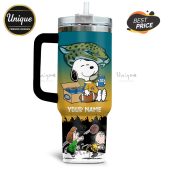 Jacksonville Jaguars Snoopy Bud Light 40oz Tumbler Personalized - Show your team spirit!