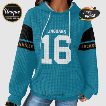 Jacksonville Jaguars Trevor Lawrence  16 Waffle Knit Hoodie