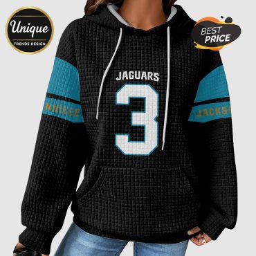Jakobi Meyers Jacksonville Jaguars  3 NFL Waffle Knit Hoodie
