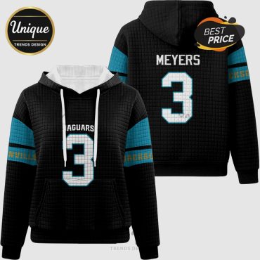 Jakobi Meyers Jacksonville Jaguars  3 NFL Waffle Knit Hoodie