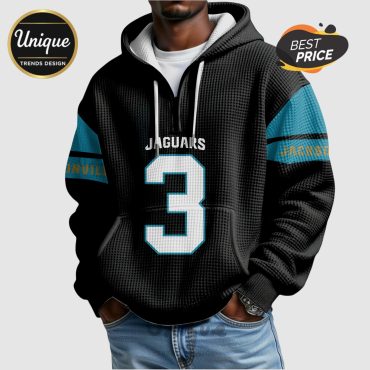 Jakobi Meyers Jacksonville Jaguars  3 Waffle Quarter Zip Hoodie