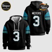 Jaguars Meyers #3 hoodie, front and back view.!