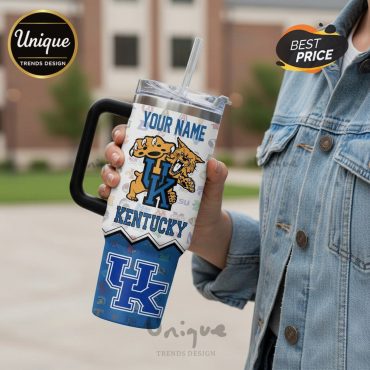 Kentucky Wildcats NCAA Basketball Go Big Blue Personalized 40oz Tumbler